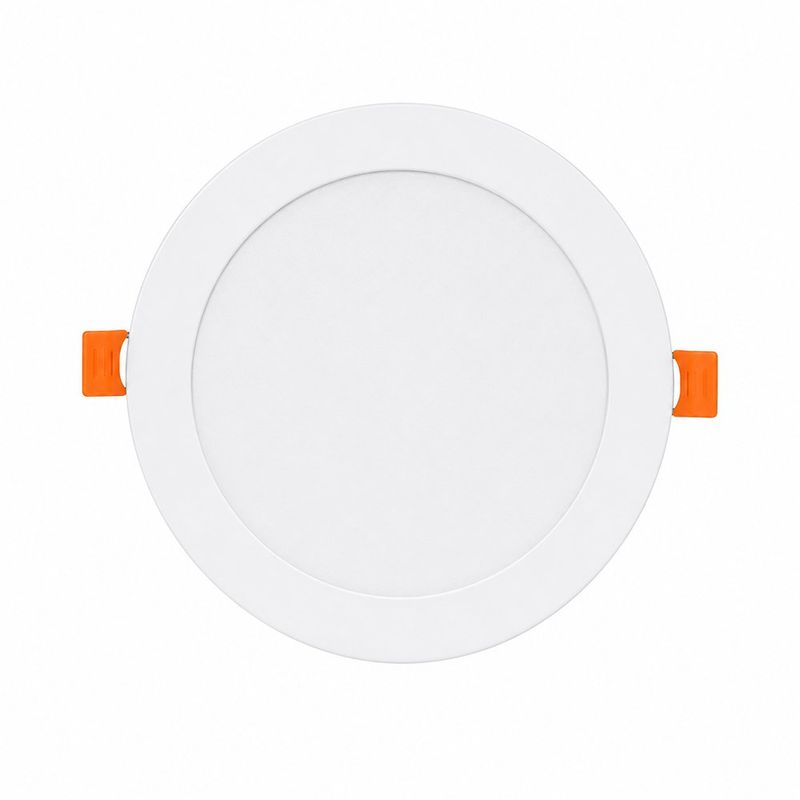 Panel LED Circular Empotrable de 12W con Luz Cálida para Techo
