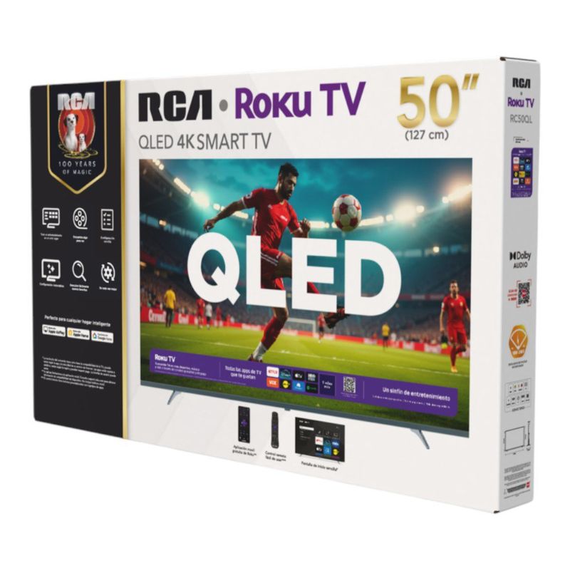 Smart TV de 50" QLED 4K UHD con Roku TV