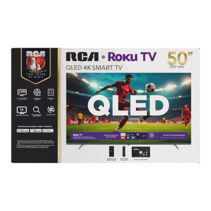 Smart TV de 50" QLED 4K UHD con Roku TV