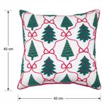 Cojín Decorativo Pinos Navideños Bordados 40 x 40 cm