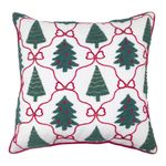 Cojín Decorativo Pinos Navideños Bordados 40 x 40 cm
