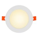 Panel LED Circular Empotrable de 6W con Luz Cálida para Techo