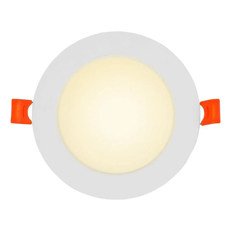 Panel LED Circular Empotrable de 6W con Luz Cálida para Techo