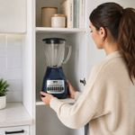 Licuadora con Vaso de Vidrio 650 W y 1.25 Litros