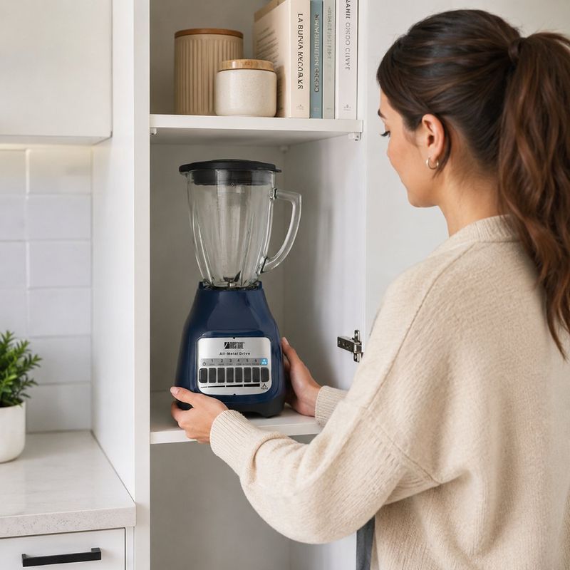 Licuadora con Vaso de Vidrio 650 W y 1.25 Litros