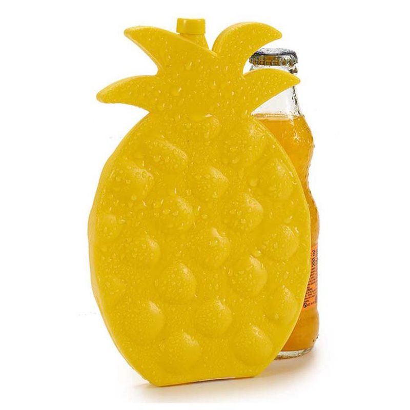 Bloque de Hielo Reutilizable Diseño Piña 20 x 13 cm Color Amarillo