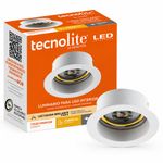 Lámpara Empotrable LED Redonda Blanca Luz Cálida 7W 500 lm 90 mm