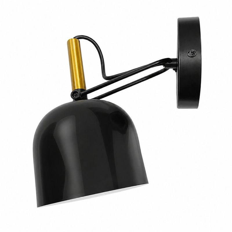 Lámpara de Pared Arbotante Dirigible de Hierro Negro Base E27 60W