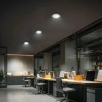 Panel LED Circular Empotrable de 12W con Luz de Día para Techo