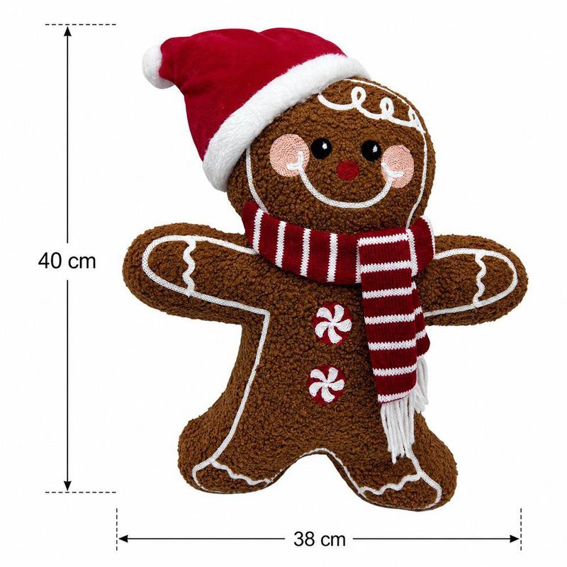 Cojín Decorativo Galleta de Jengibre Navideña 38 x 40 cm