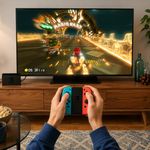 Consola Nintendo Switch 11 Neon Rojo/Azul Bundle con Juego Super Mario Bros. Wonder en Físico