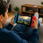 Consola Nintendo Switch 11 Neon Rojo/Azul Bundle con Juego Super Mario Bros. Wonder en Físico
