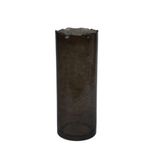 Florero de Vidrio Cilíndrico Decorativo de 34 cm Color Café