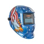 Careta Electrónica para Soldar Sombra 9-13 Diseño Águila con True Color Azul