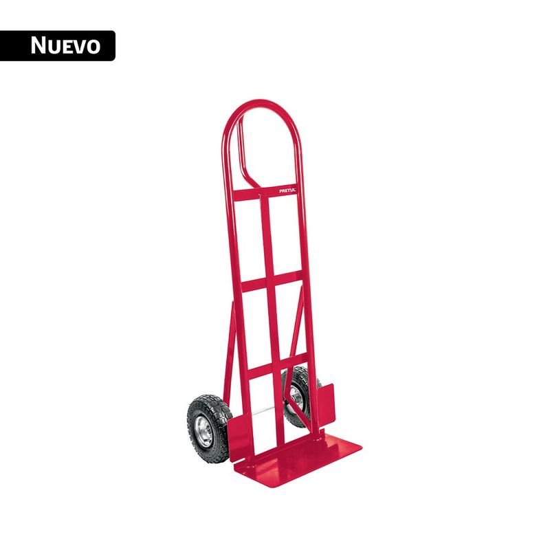 Trocket de Carga de Acero con Ruedas Neumáticas y Asa D 370 Kg Rojo