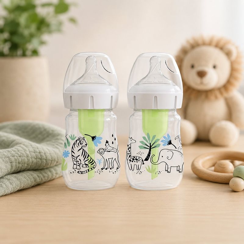 Set de 2 Pachas Anticólicas Options+ de 5 oz con Cuello Ancho