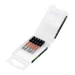 Set de 5 Puntas de Impacto Phillips PH1 de Acero S5 con Zanco 1/4 Plg