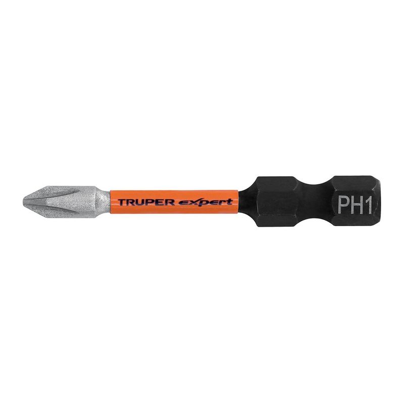 Set de 5 Puntas de Impacto Phillips PH1 de Acero S5 con Zanco 1/4 Plg