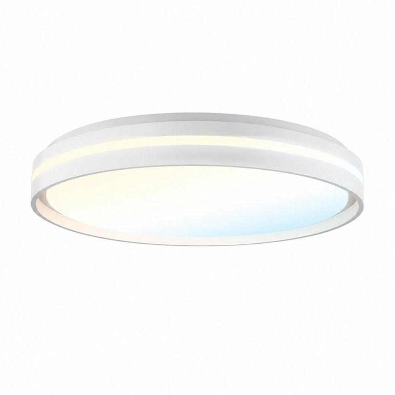 Plafón de Techo LED de Sobreponer Luz Blanca Ajustable Blanco 40W 395 mm 2500 lm