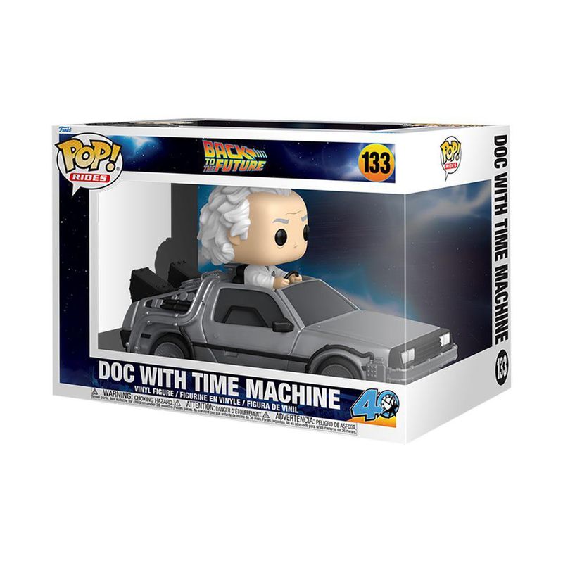 Funko Pop Rides Deluxe Back to the Future Doc with Time Machine de Vinilo #133