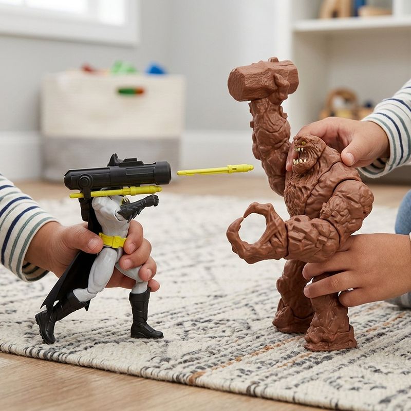 Set de Figuras de Acción Batman vs Clayface con Accesorios