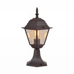 Farol de Piso para Exterior sin Foco Aluminio Café Base E27 160 x 400 mm