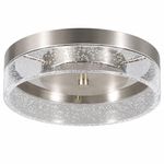 Plafón de Techo LED Decorativo Transparente Luz Cálida 20W 1650 lm 300 mm