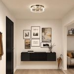 Plafón de Techo LED Decorativo Transparente Luz Cálida 20W 1650 lm 300 mm