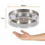 Plafón de Techo LED Decorativo Transparente Luz Cálida 20W 1650 lm 300 mm