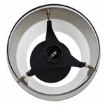 Lámpara Colgante Tipo Tambor de Cristal Humo Dorada y Negra Base E27 60W 1.70 m