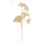 Rama Decorativa Dorada con Hojas Ginkgo Brillantes 61 cm