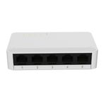 Switch de Escritorio con 5 Puertos Ethernet de Alta Velocidad en Color Blanco