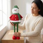Muñeco de Nieve Navideño Decorativo Extendible 90 cm