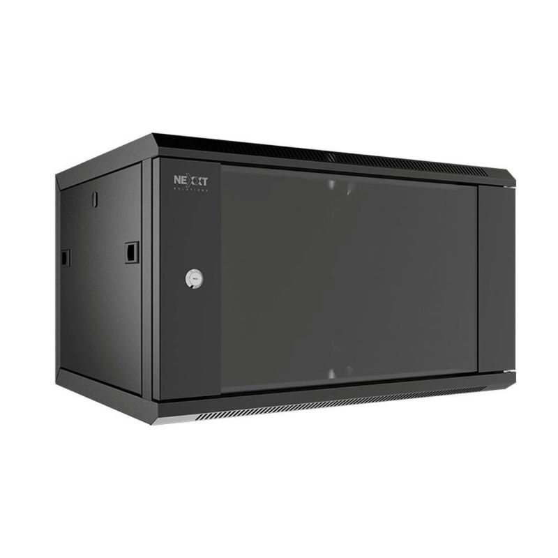 Gabinete de Pared Fijo de 4U en Color Negro