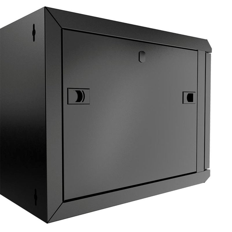 Gabinete de Pared Fijo de 4U en Color Negro