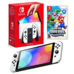 Consola Nintendo Switch OLED Blanca Bundle con Juego Super Mario Bros. Wonder en Físico