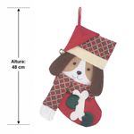 Bota Navideña para Regalos con Perrito 48 cm