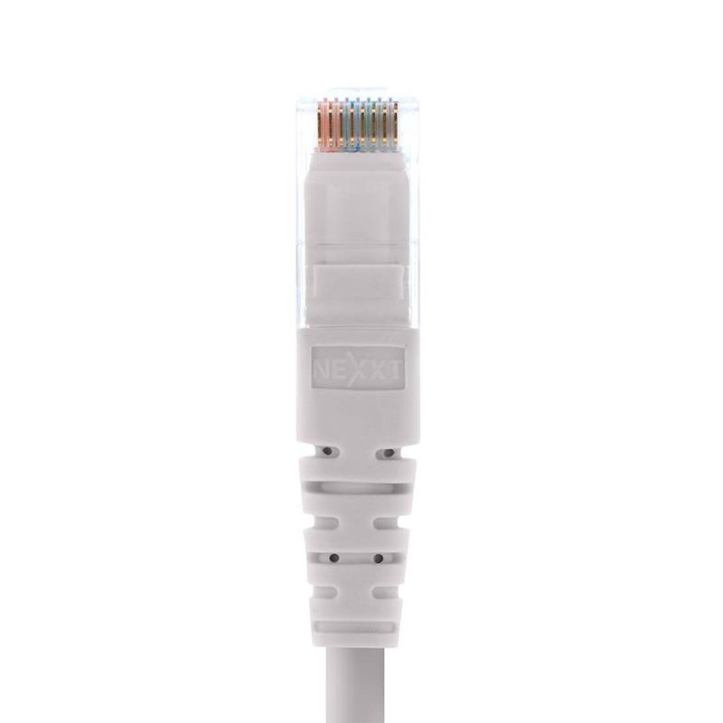 Cable de Red Patch Cord Cat6 con Conectores RJ45 de 0.9 Metros en Color Blanco