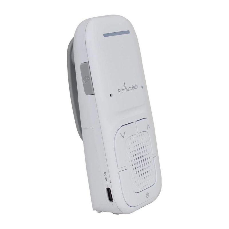 Monitor de Audio para Bebé con Control de Volumen y Clip Portátil Blanco