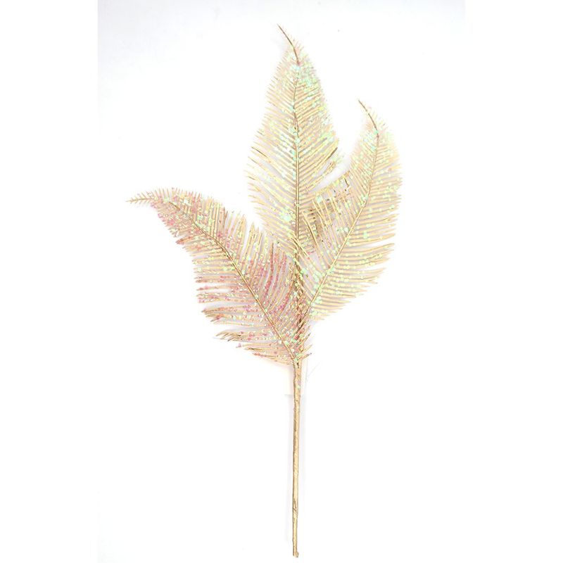 Rama Decorativa Dorada con Hojas Brillantes 43 cm