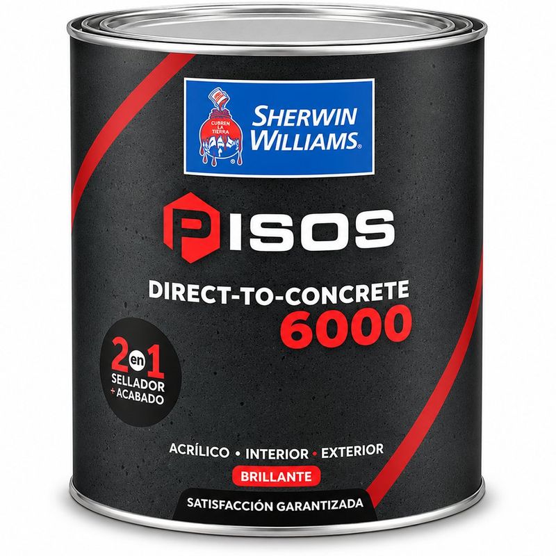 Recubrimiento para Concreto 6000 de Acrílico Transparente Brillante de 1 Galón