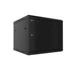 Gabinete de Pared Fijo de 12U en Color Negro