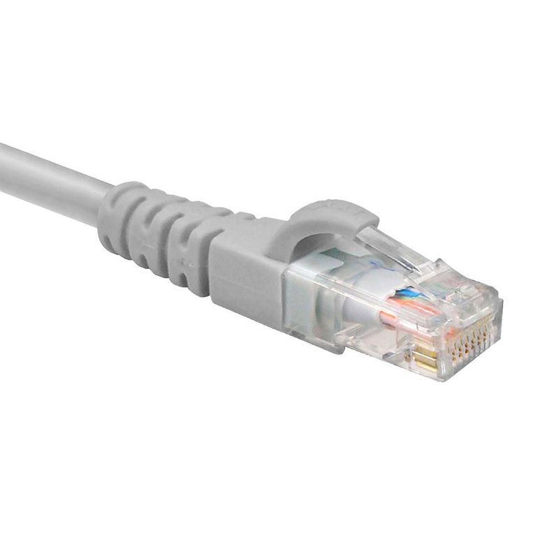 Cable de Red Patch Cord Cat6 con Conectores RJ45 de 0.9 Metros Gris