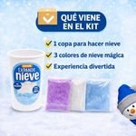 Nieve Mágica Color Azul, Blanco y Violeta 15 g