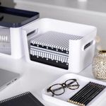 Canasta Organizadora Compact 20 x 29.5 x 16 cm Color Blanco
