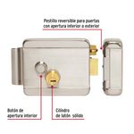 Cerradura Electromecánica de Sobreponer Alta Seguridad Llave de Puntos Puerta Derecha