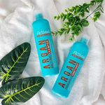 Set de Shampoo, Acondicionador y Spray Antifrizz de Argán sin Sal 3 Piezas