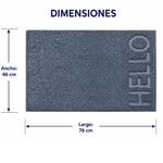 Alfombra de Entrada 45 x 75 cm Hello Color Azul