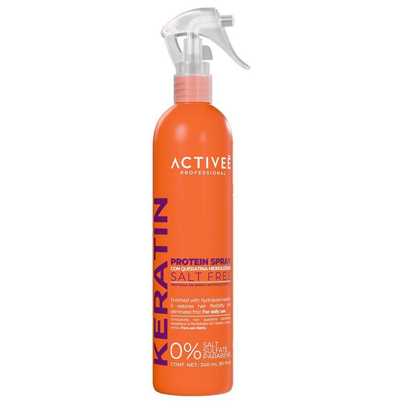 Set de Shampoo, Acondicionador y Spray Antifrizz de Keratina sin Sal 3 Piezas