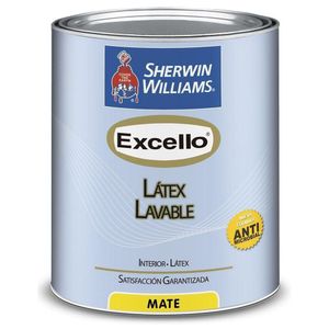 Pintura Excello Lavable Extra Blanco Mate 1/4 Gal